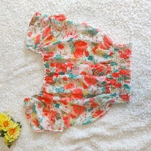 Floral bohemian crop top